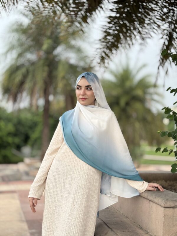 Ink Ombre Printed Scarf – Ocean Sea Green