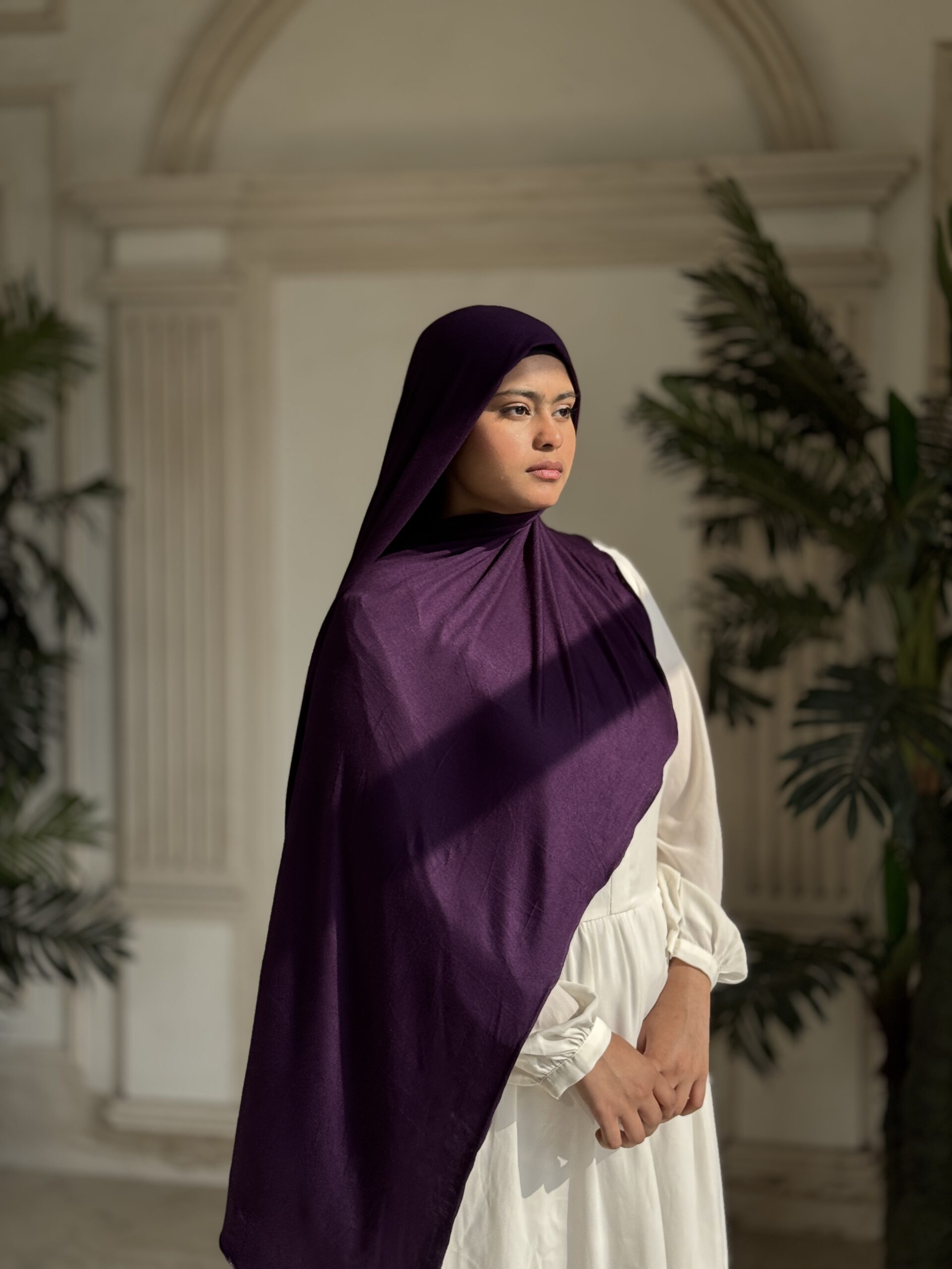 Jersey Premium Scarf – Royal Plum - Image 2