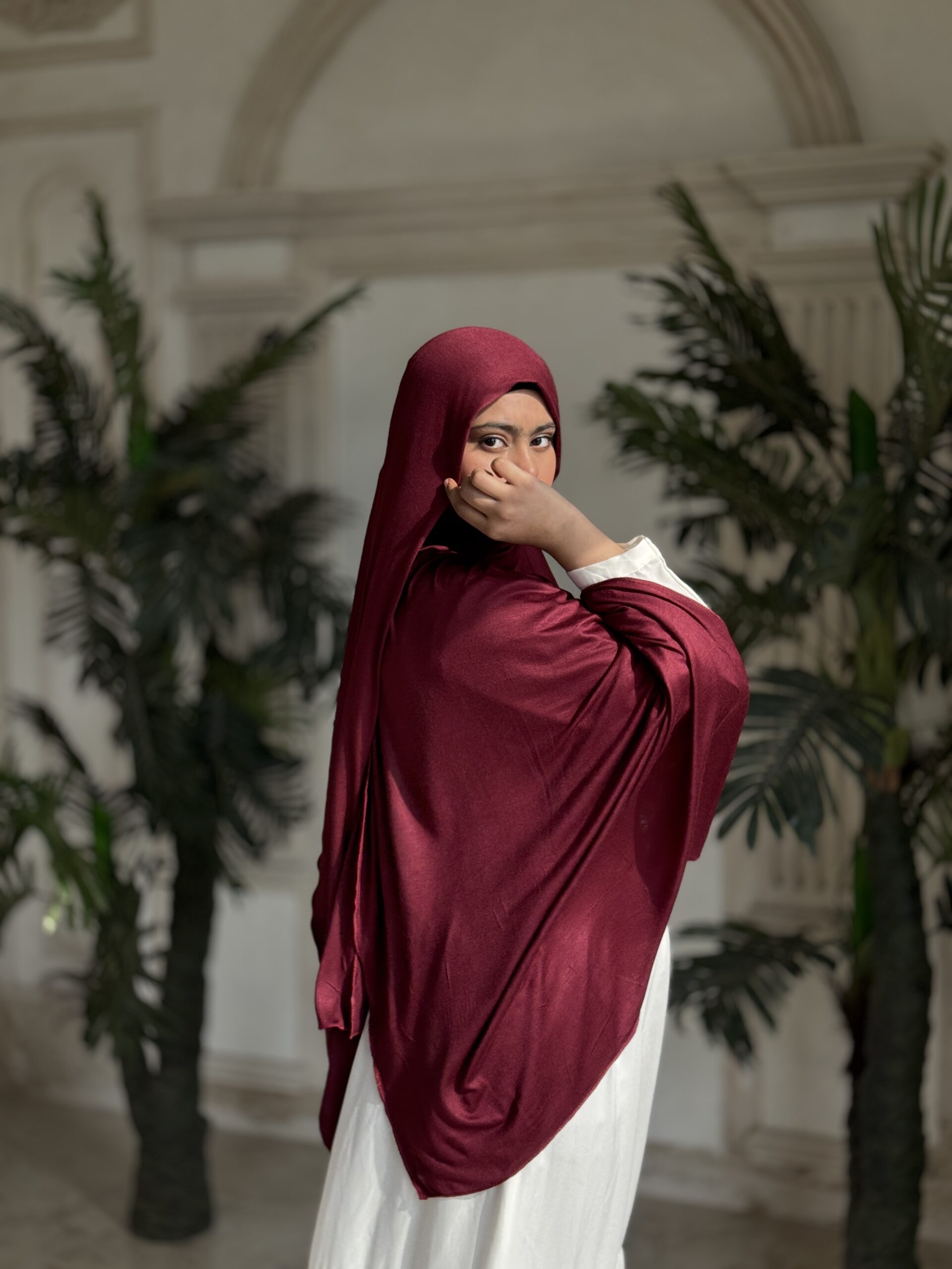 Jersey Premium Scarf – Burgundy Wine - Image 2