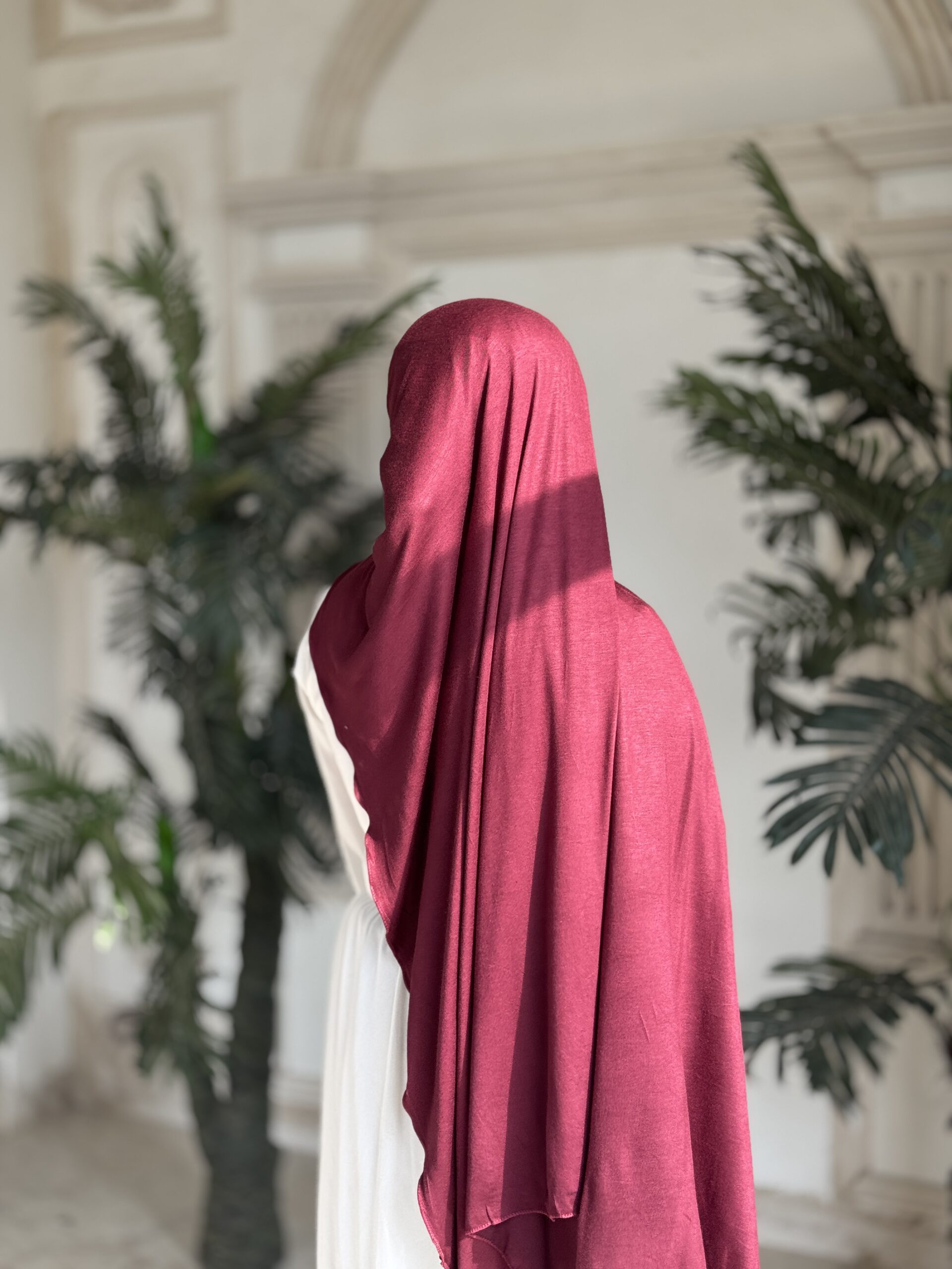 Jersey Premium Scarf – Burgundy Wine - Image 3