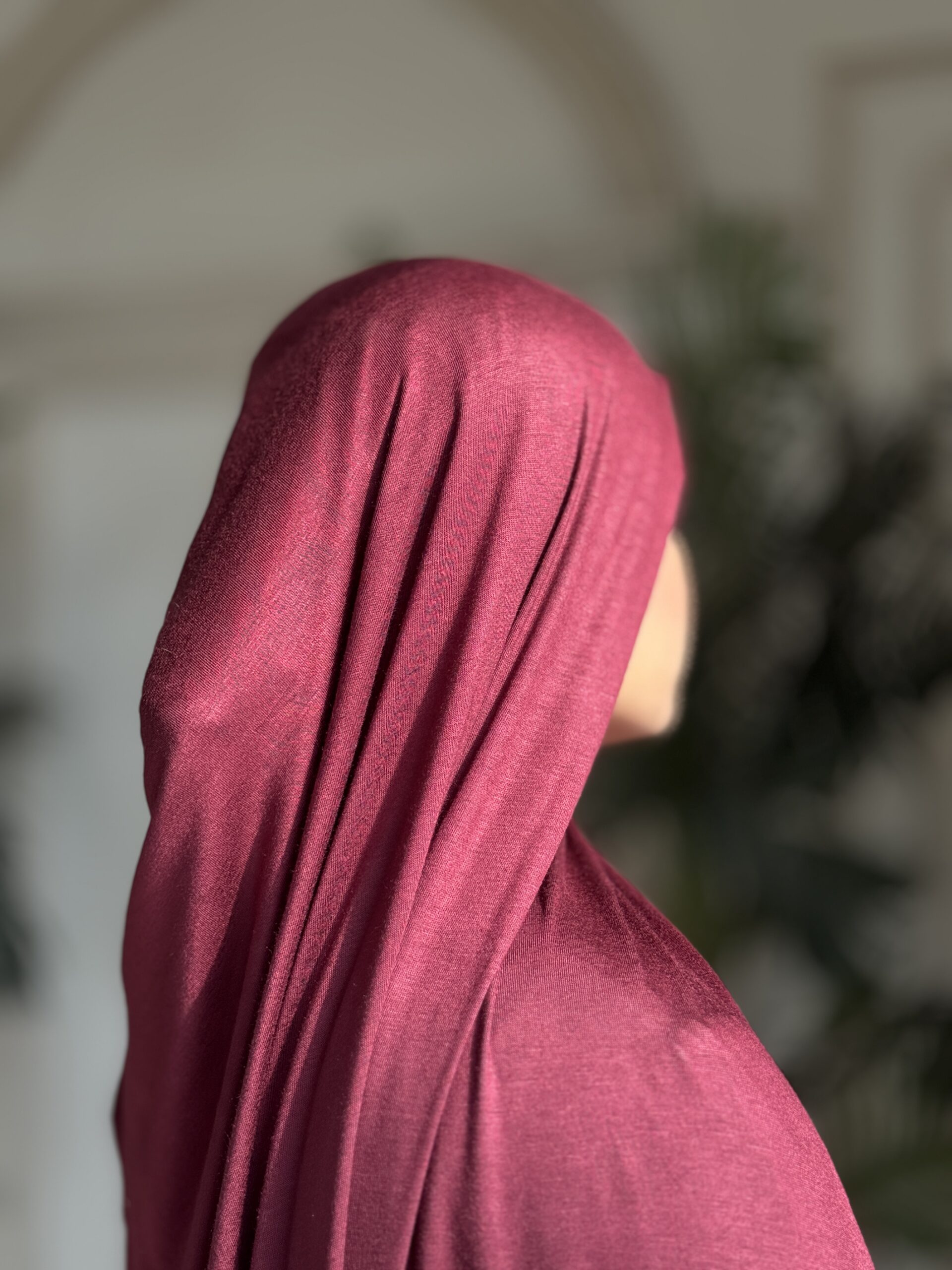 Jersey Premium Scarf – Burgundy Wine - Image 4