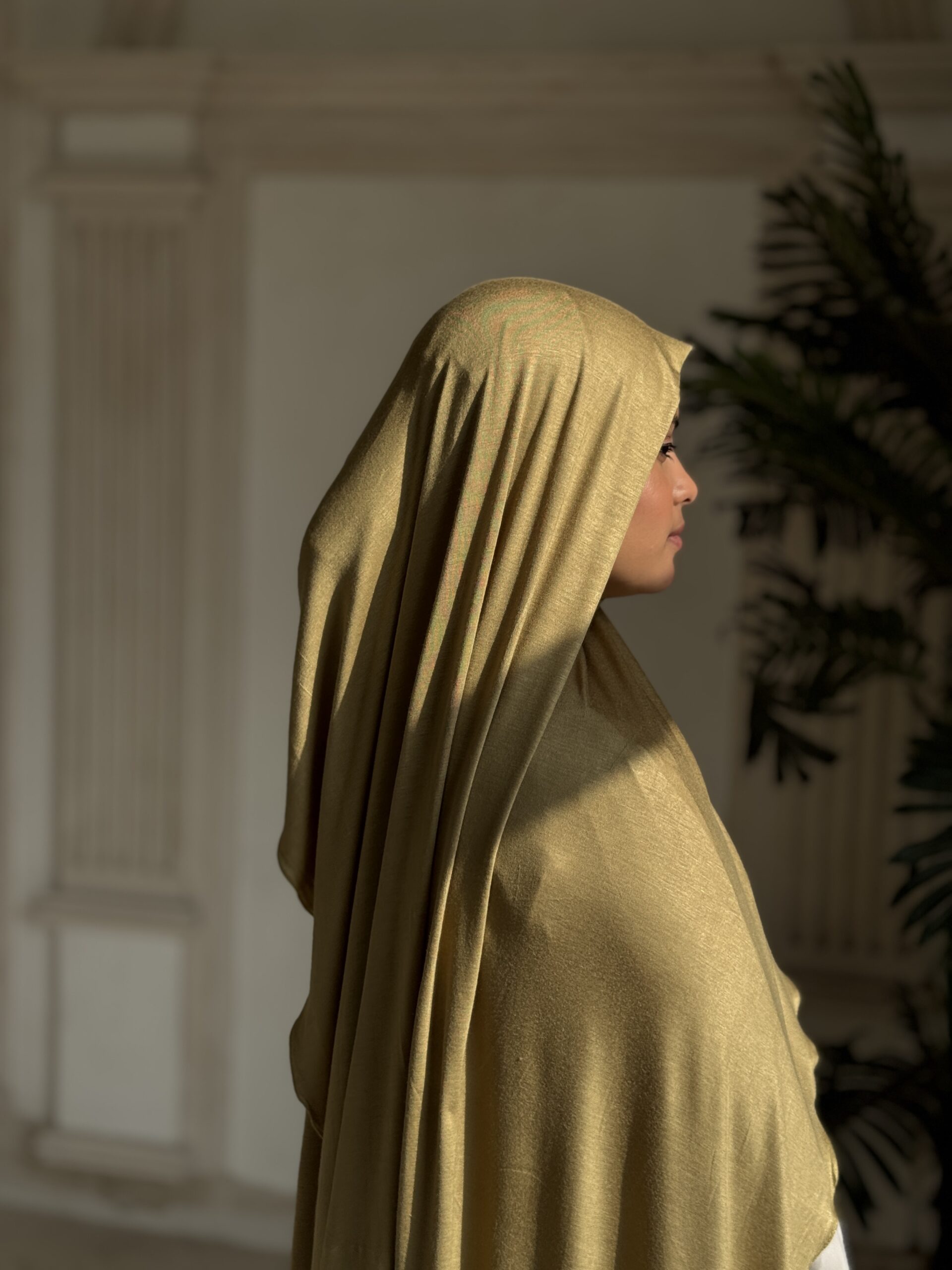 Jersey Premium Scarf – Olive Gold - Image 4