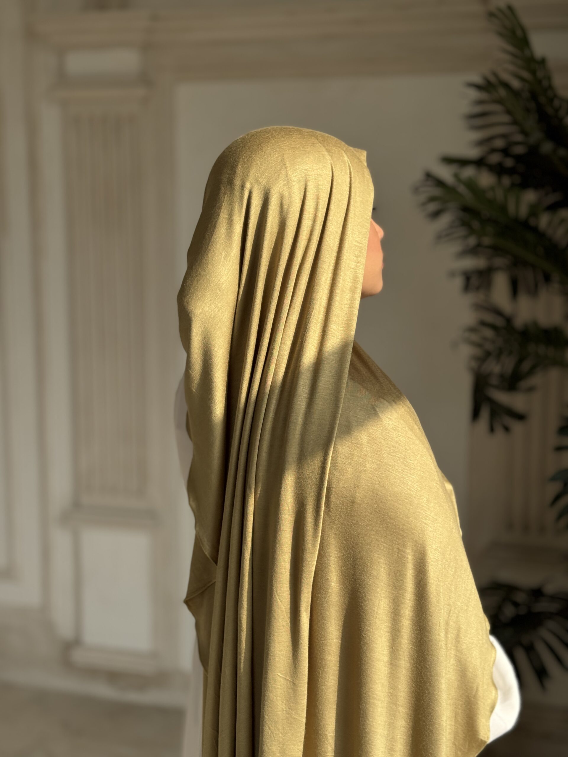 Jersey Premium Scarf – Olive Gold - Image 5