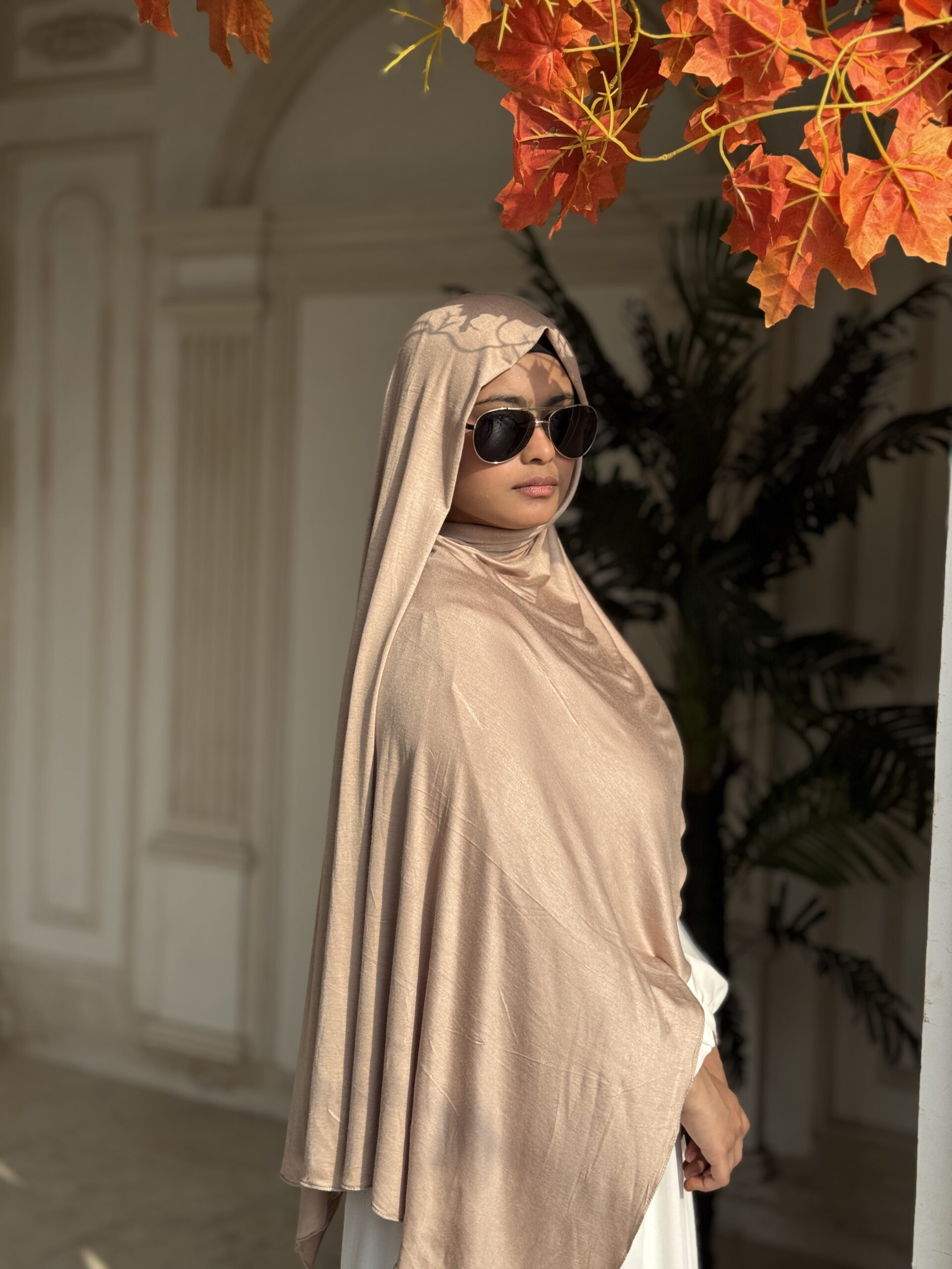 Jersey Premium Scarf – Sand Beige - Image 3