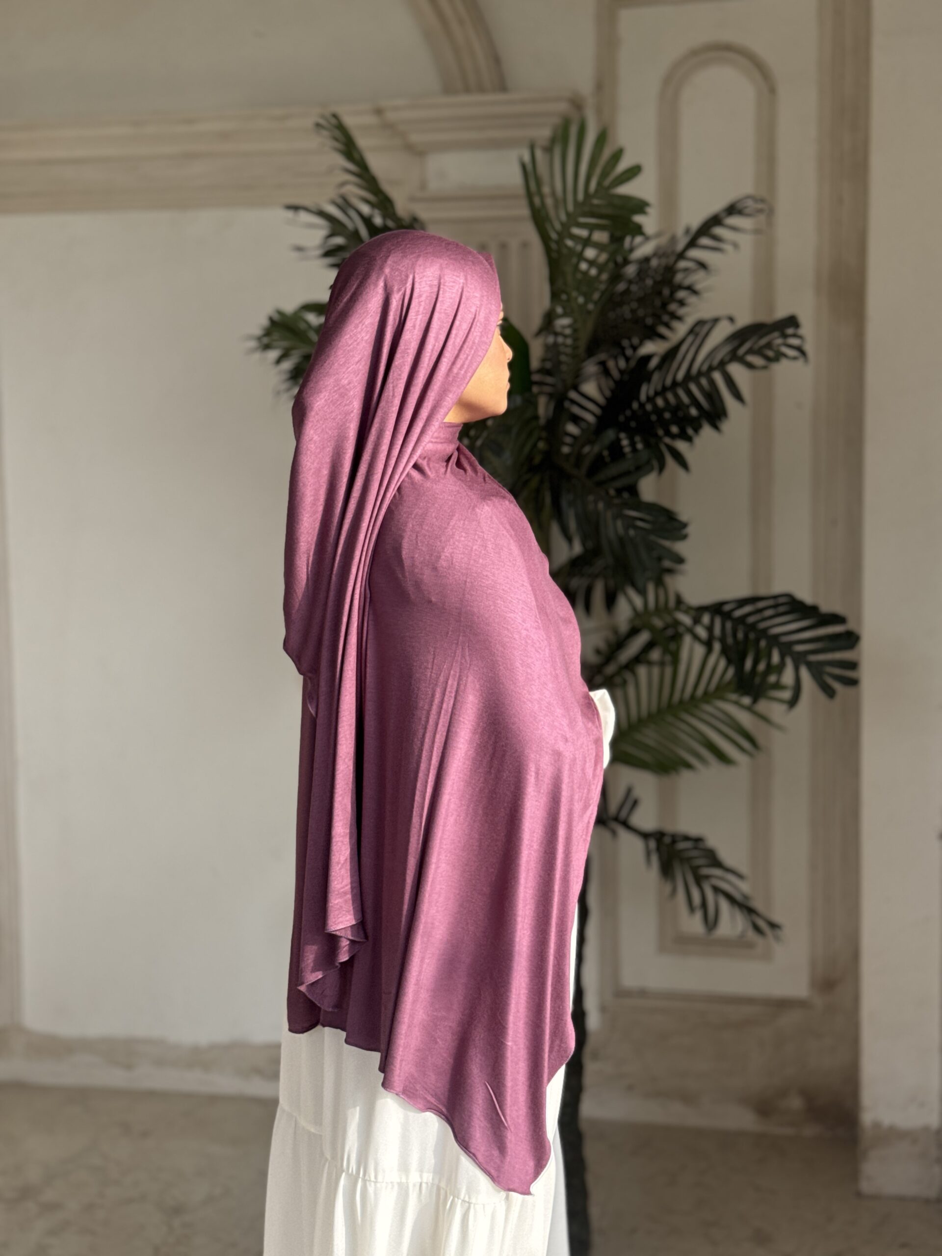 Jersey Premium Scarf – Mauve Plum - Image 3
