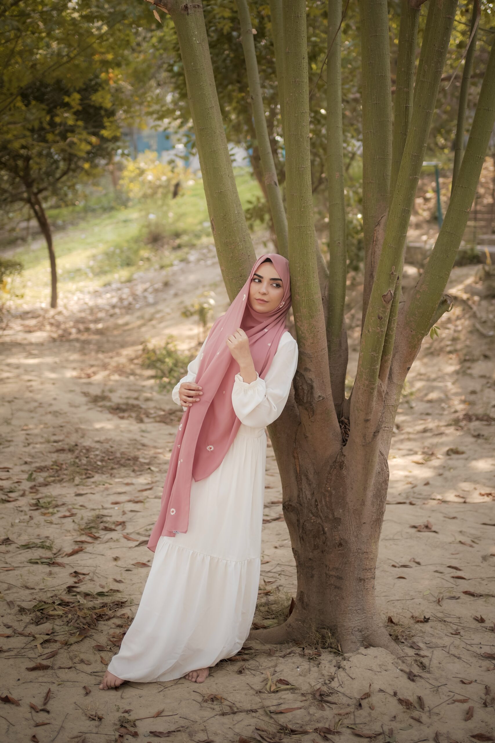 Vintage Bloom Scarf – Blush Pink - Image 4