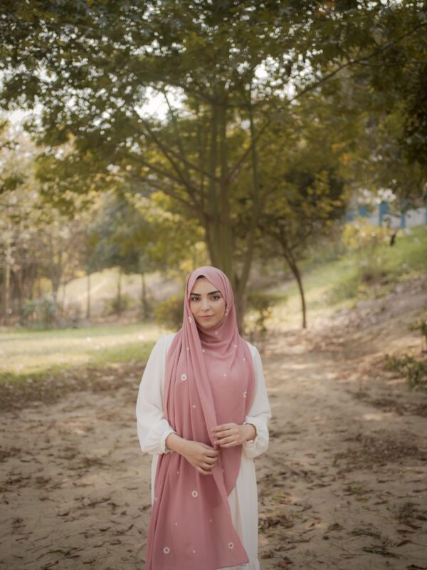 Vintage Bloom Scarf – Blush Pink