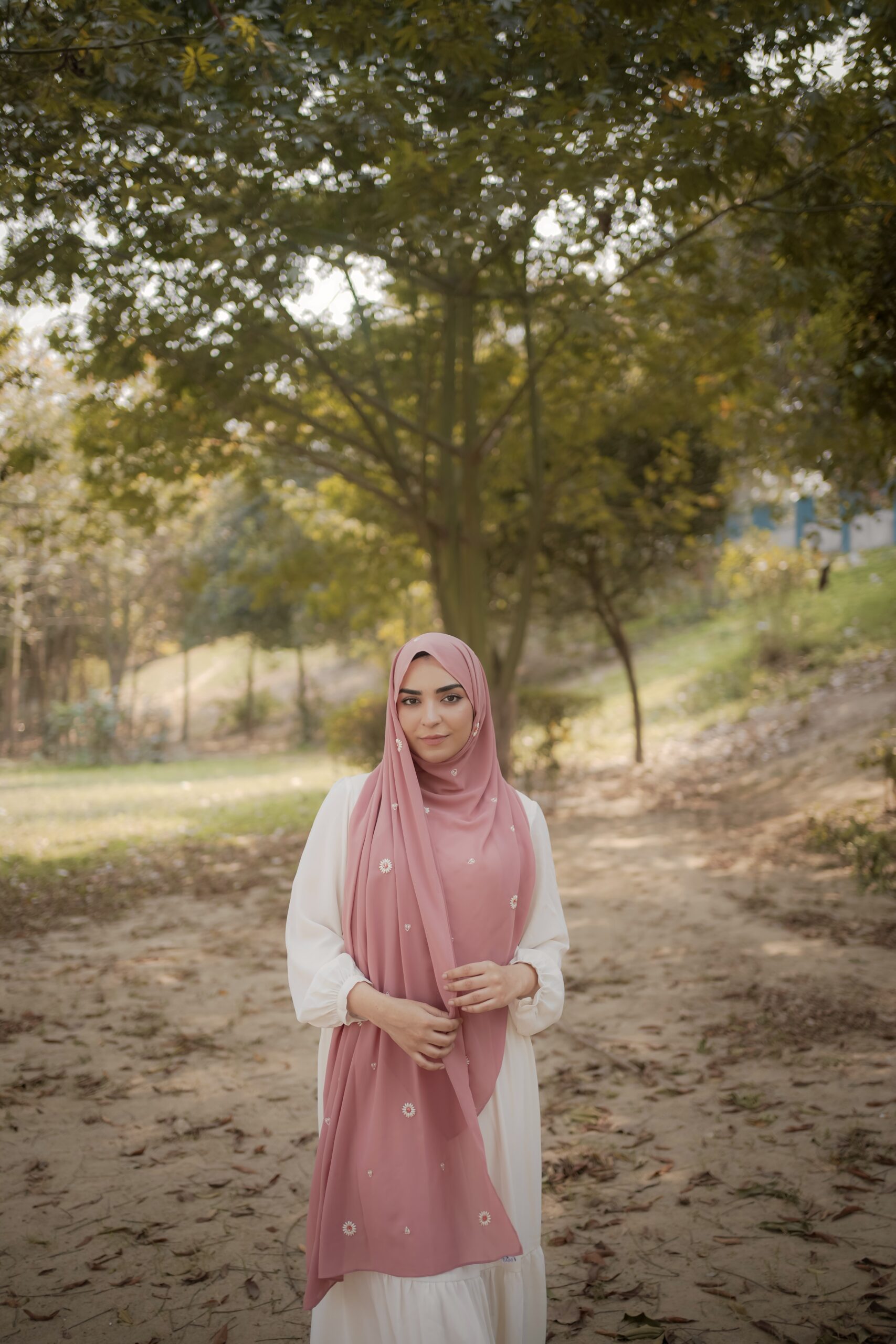 Vintage Bloom Scarf – Blush Pink