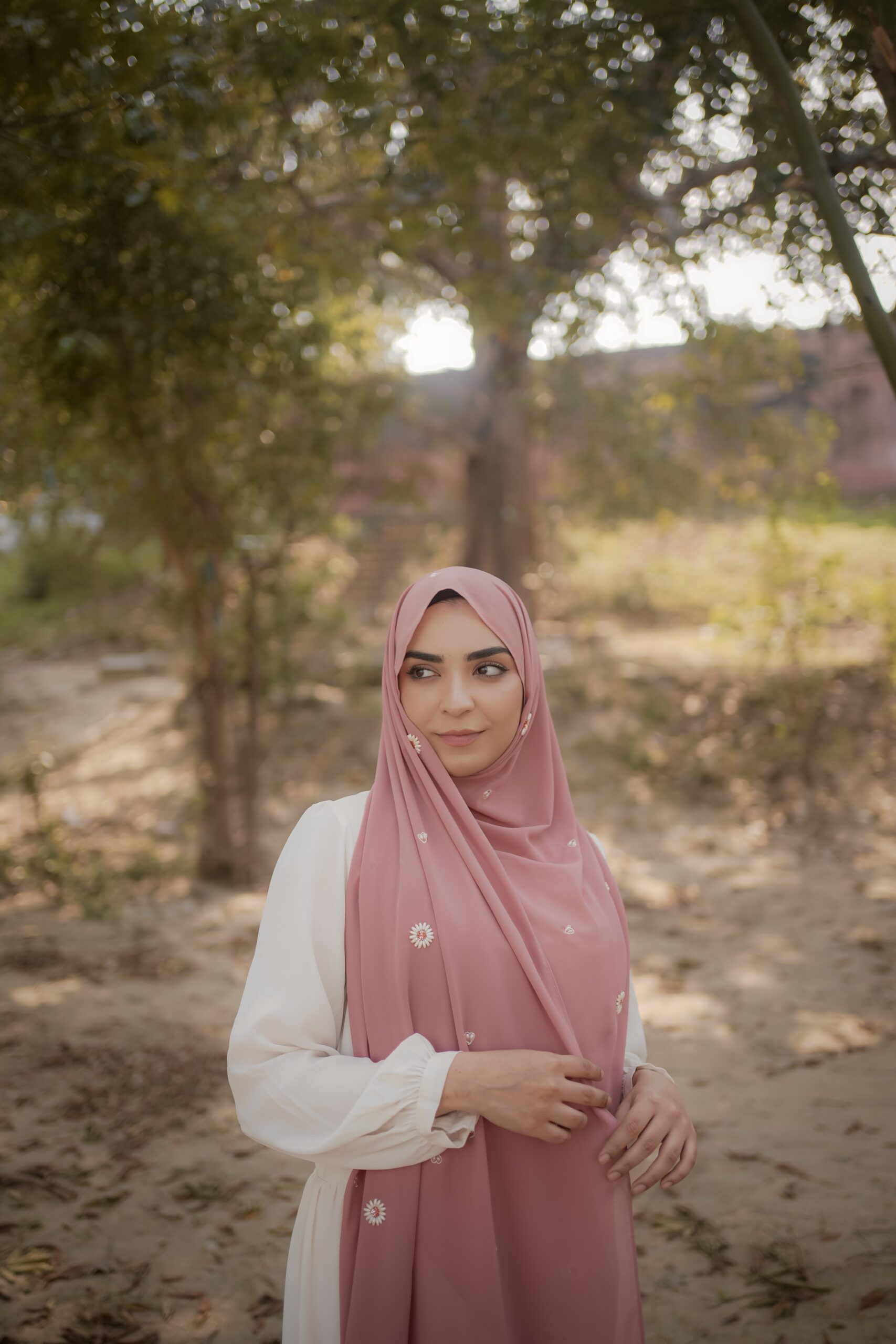 Vintage Bloom Scarf – Blush Pink - Image 2