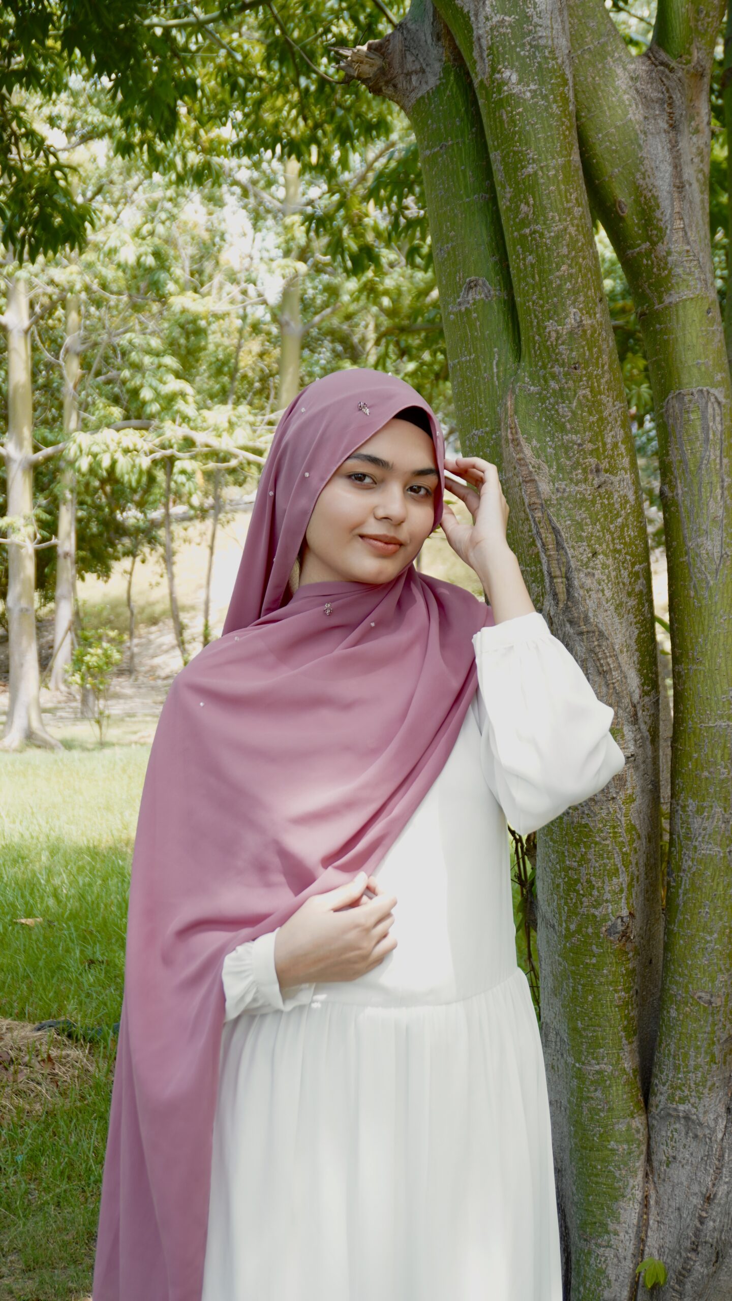 Naqsh Crystal Scarf – Blush Pink