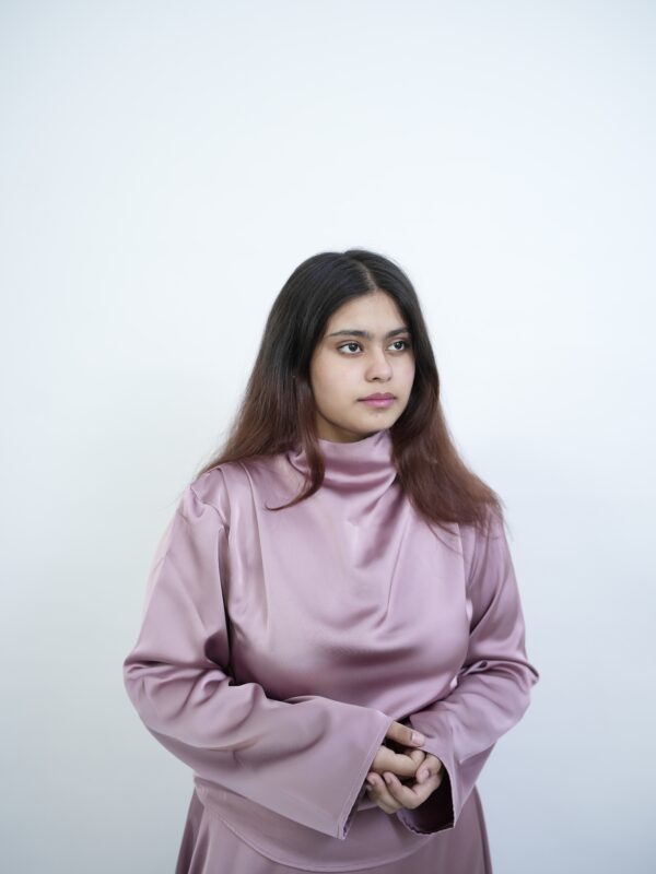 satin top blush pink