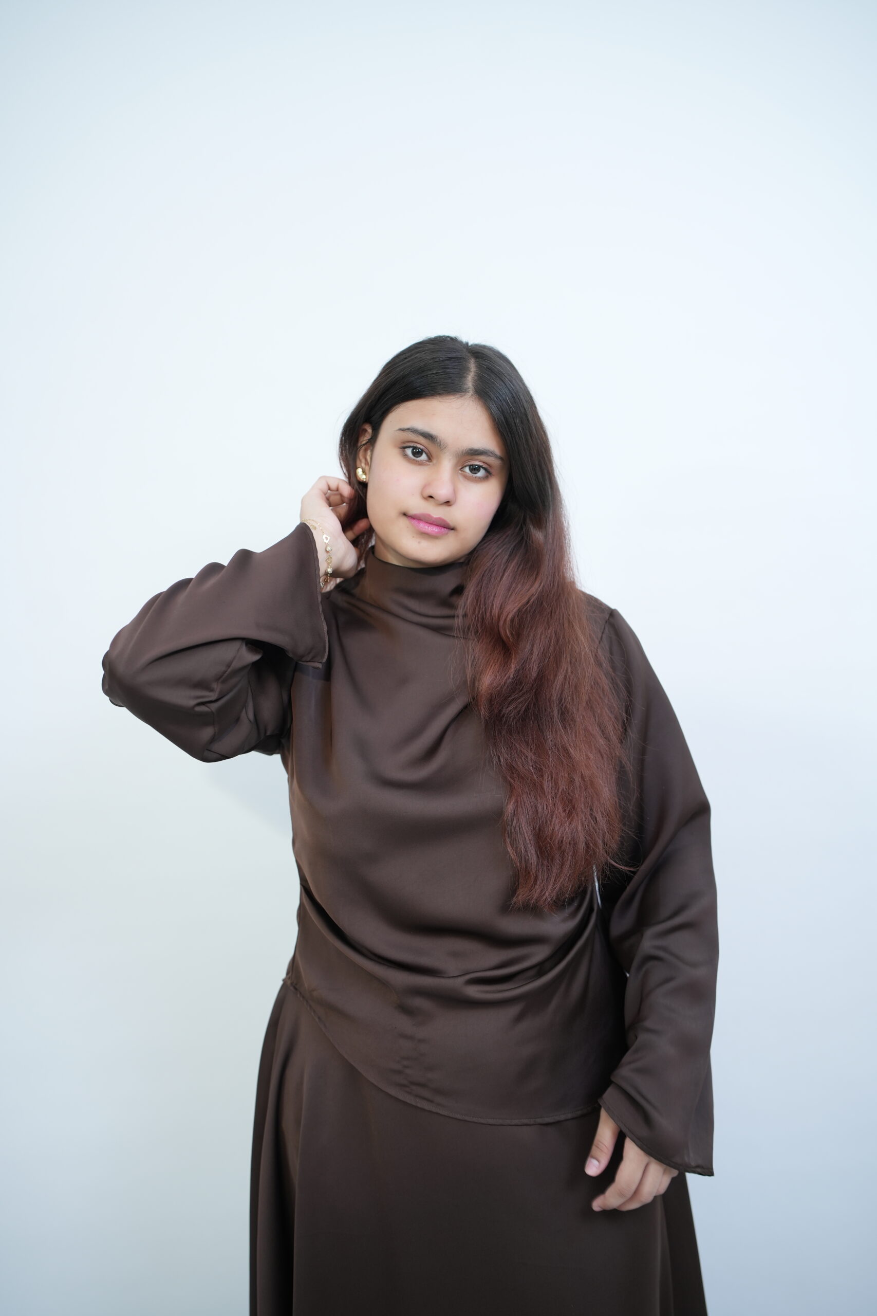 Satin Top – Chocolate Brown