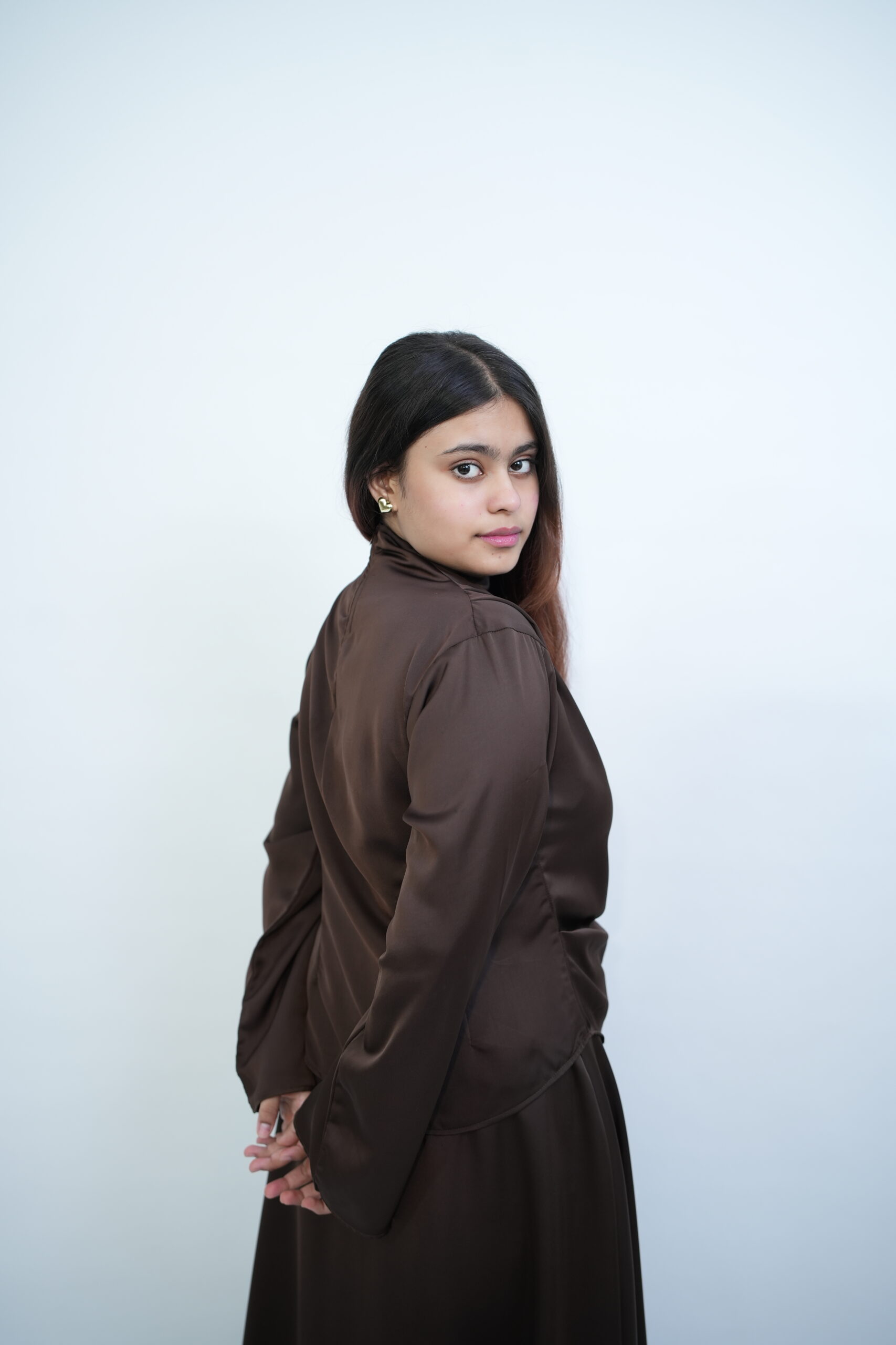 Satin Top – Chocolate Brown - Image 3