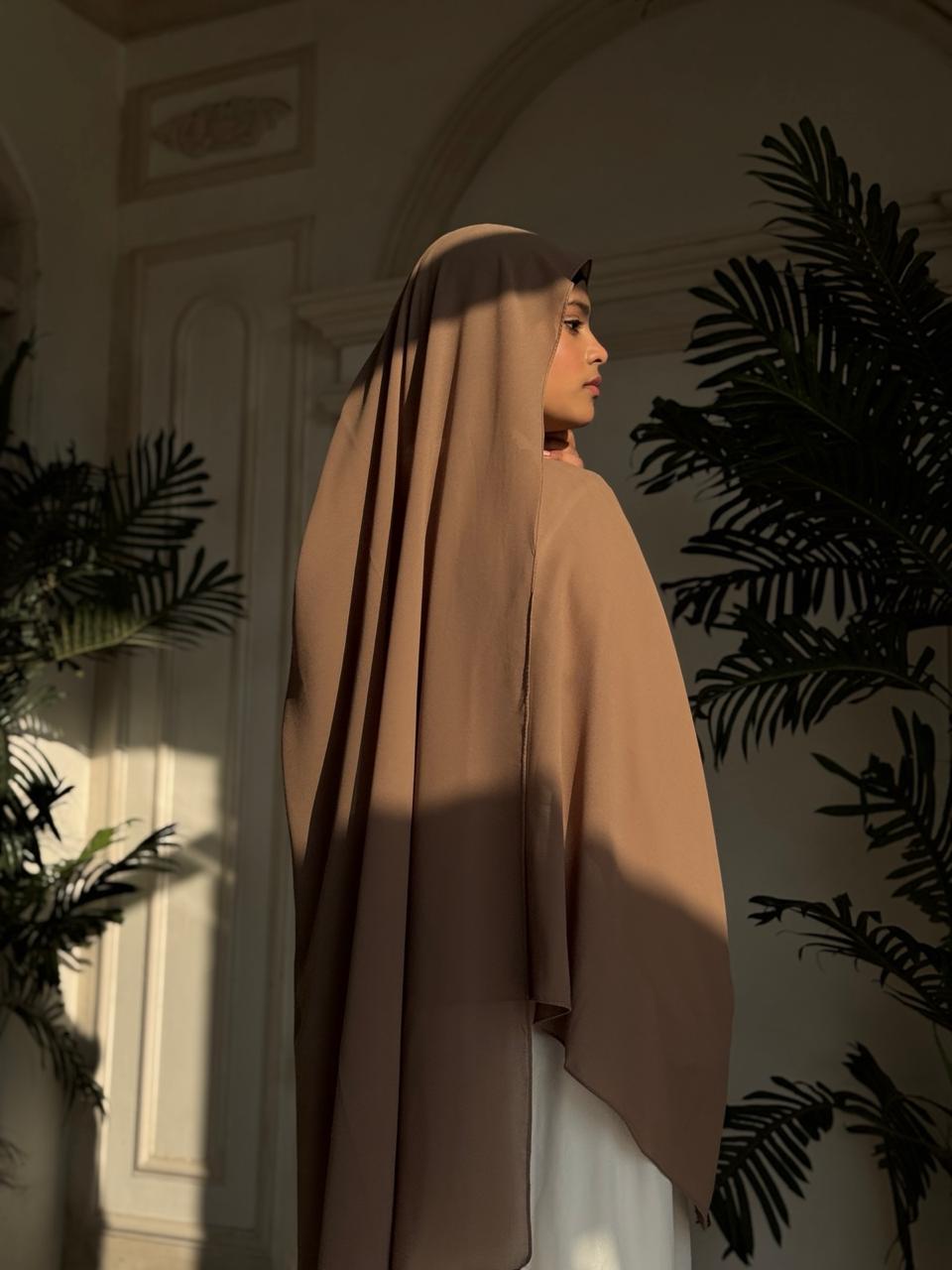 Premium Chiffon Scarf – Taupe Beige - Image 2