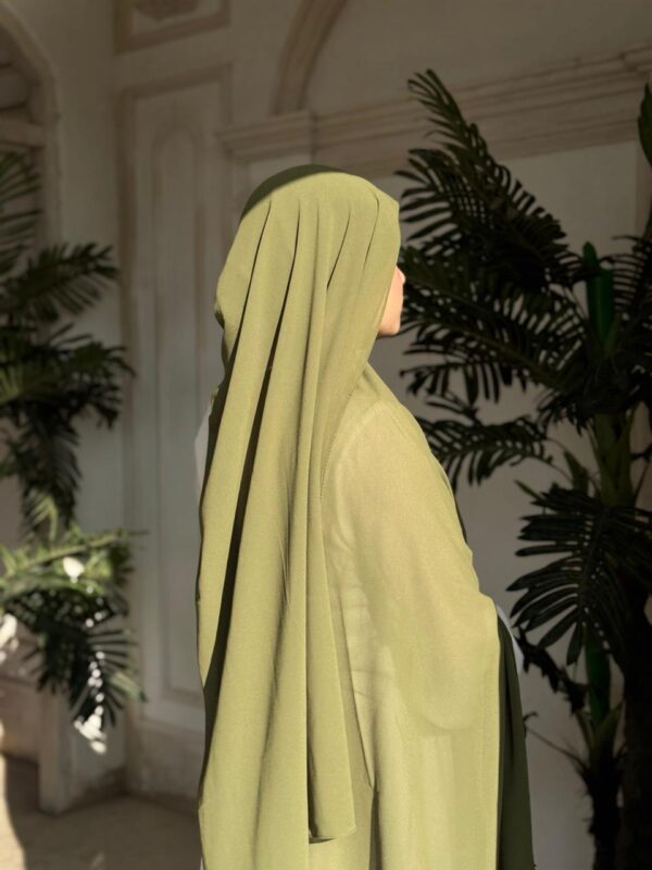 Premium Chiffon Scarf – Olive Green