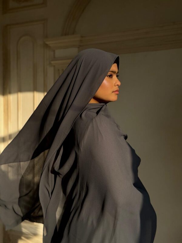 Premium Chiffon Scarf – Dusty Blue