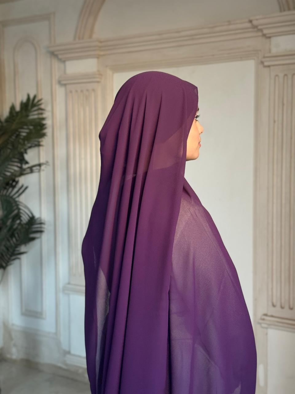Premium Chiffon Scarf – Royal Purple