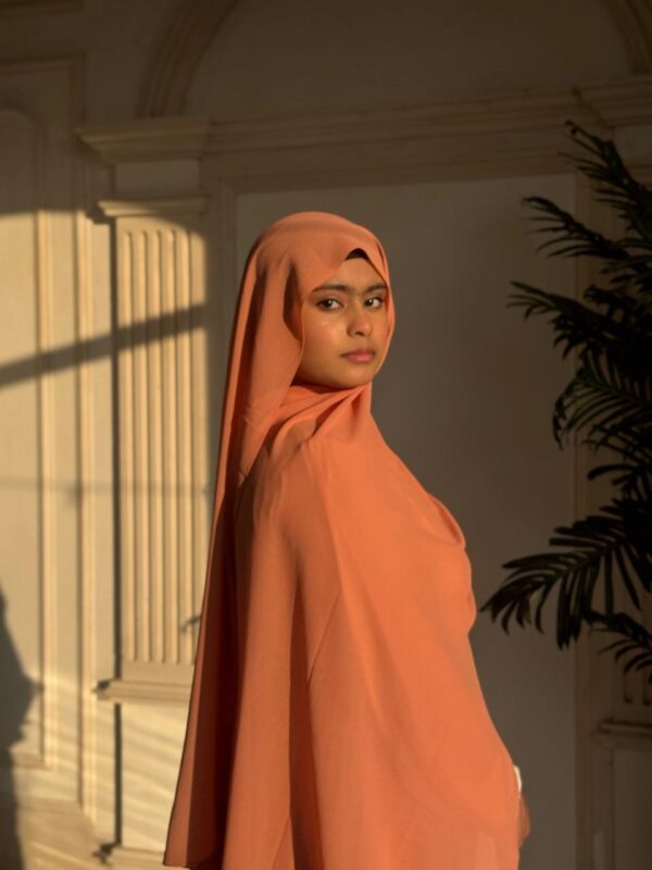 Premium Chiffon Scarf – Peach Blush
