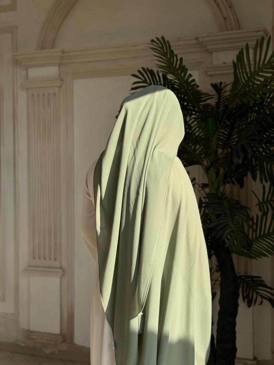 Premium Chiffon Scarf – Sage Green - Image 3