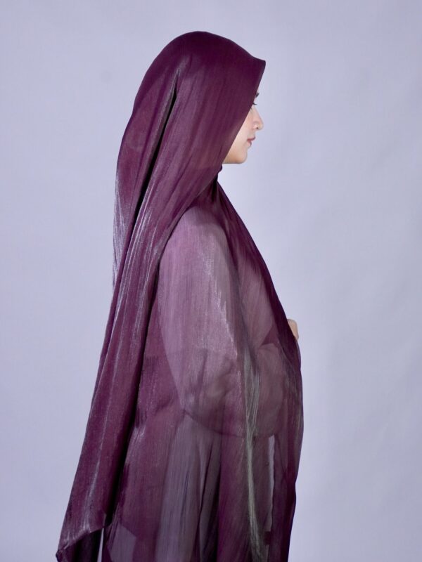 wine purple shimmer scarf by Sajaf