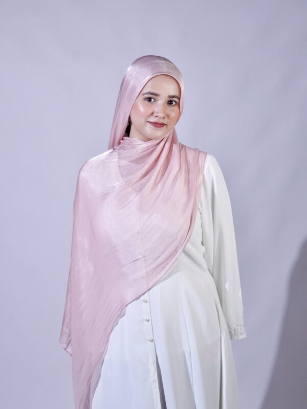 blush pink shimmer scarf by Sajaf
