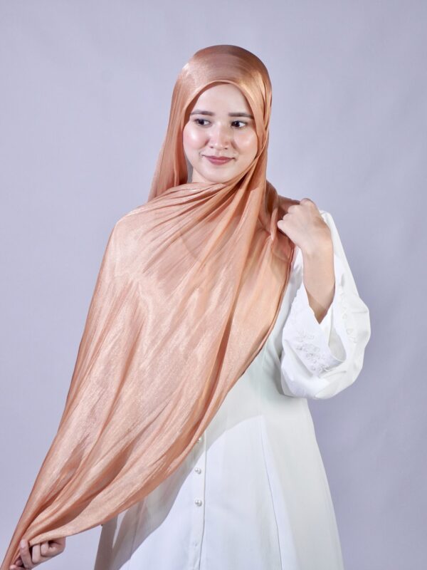 bronze shimmer scarf by Sajaf