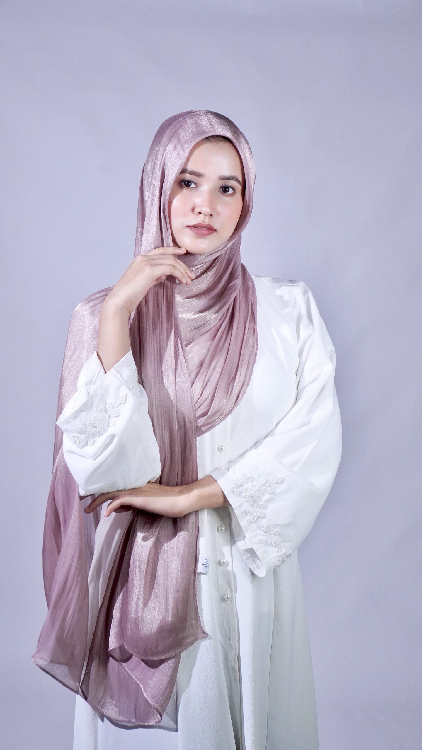 Shimmer Scarf – Mauve - Image 2