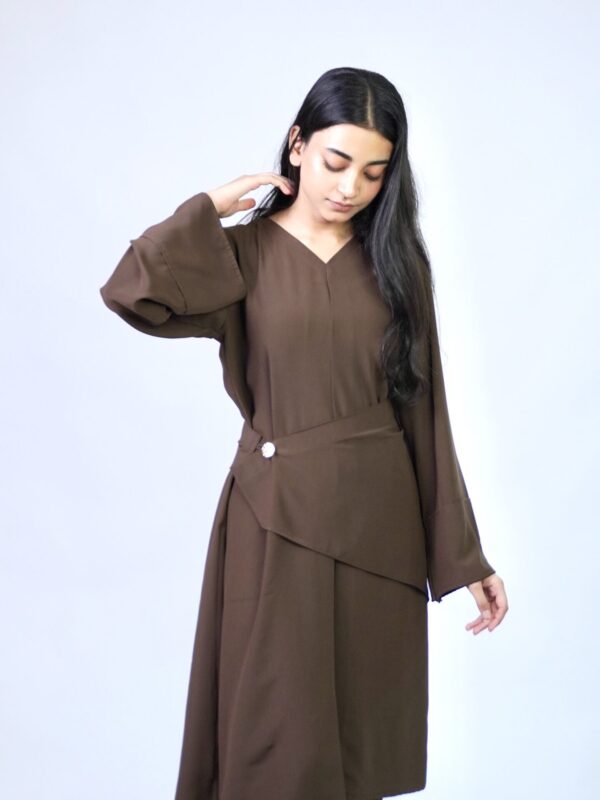 mocha wrap co-ord set