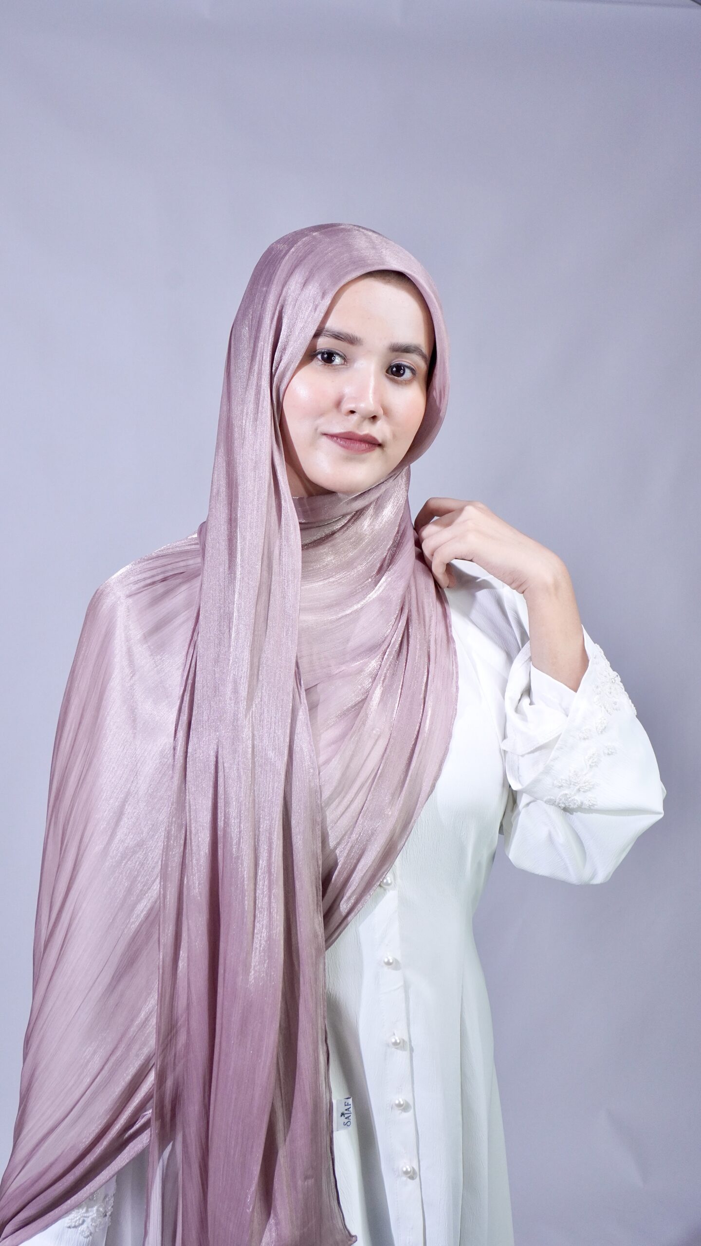 Shimmer Scarf – Mauve - Image 4