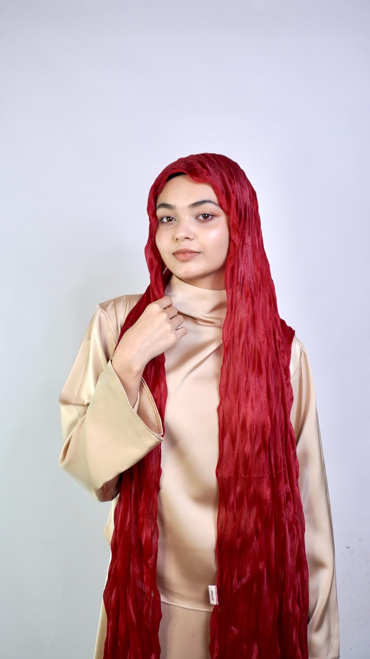 Curly Scarf – Cherry