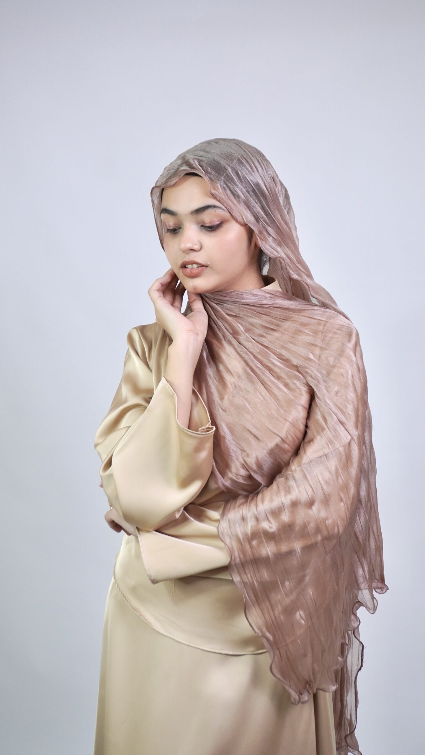 Curly Scarf – Purple - Image 4
