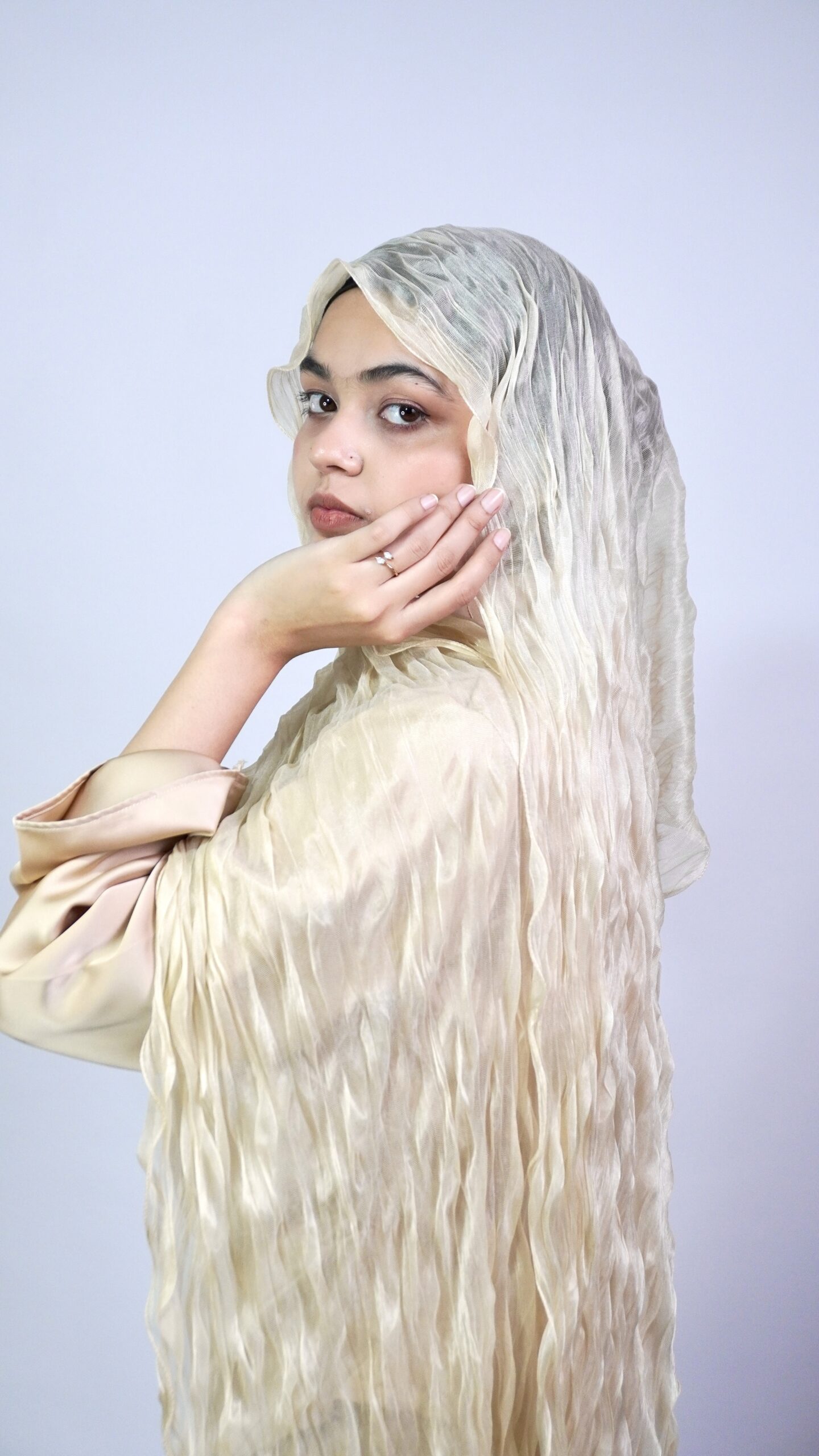 Curly Scarf – Cream
