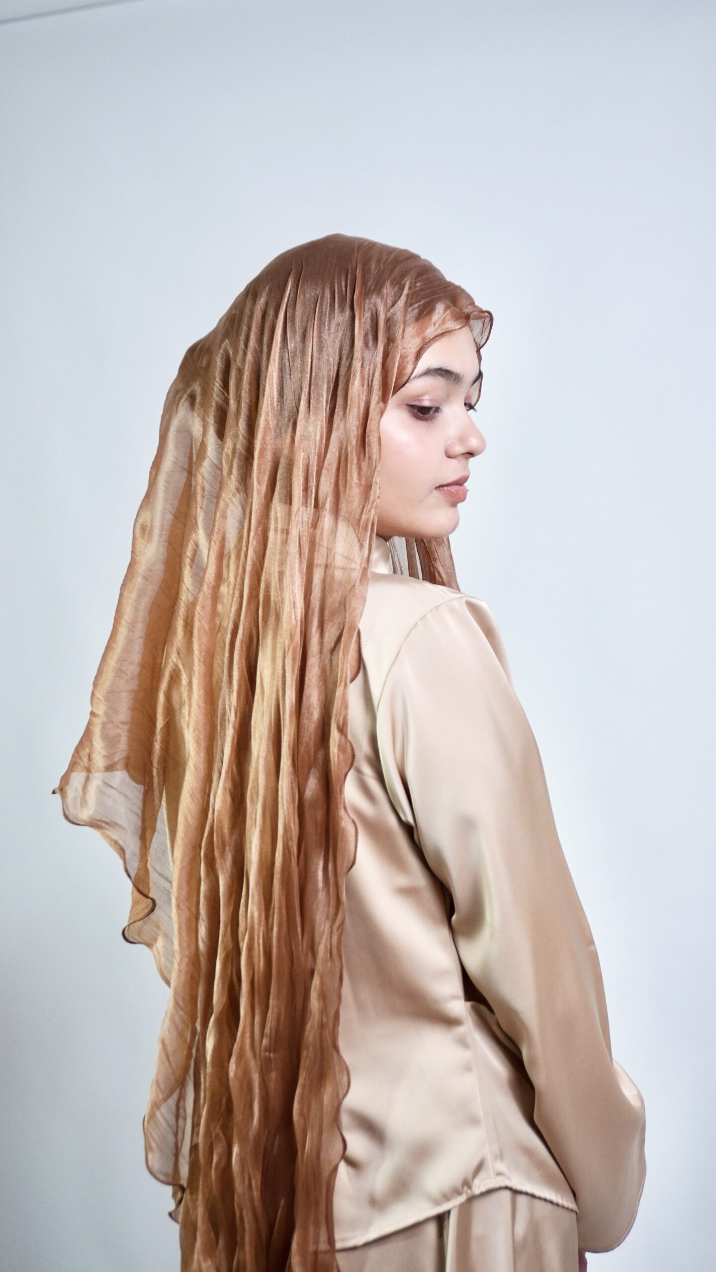 Curly Scarf – Copper - Image 4