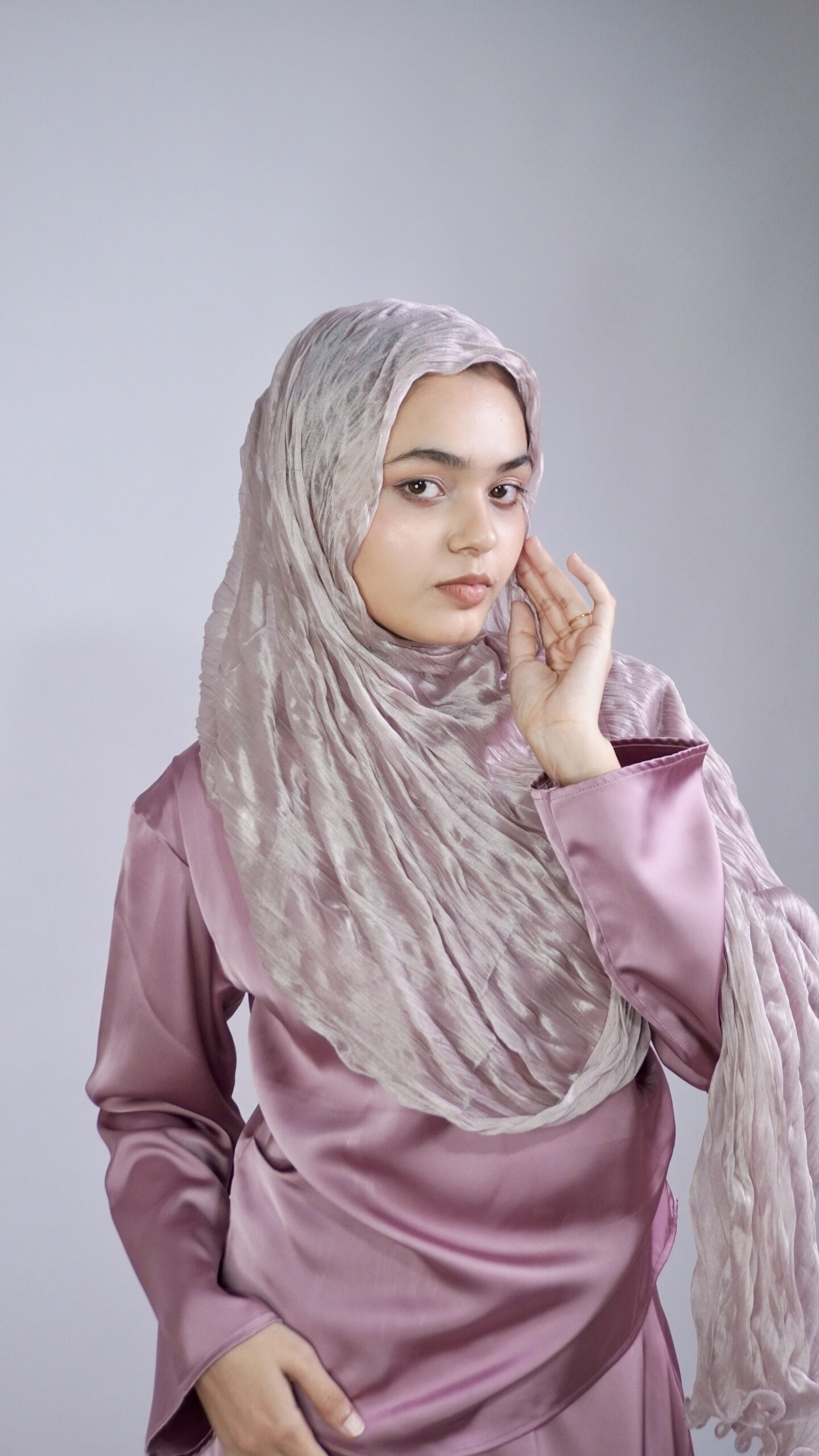 Curly Scarf – Mauve