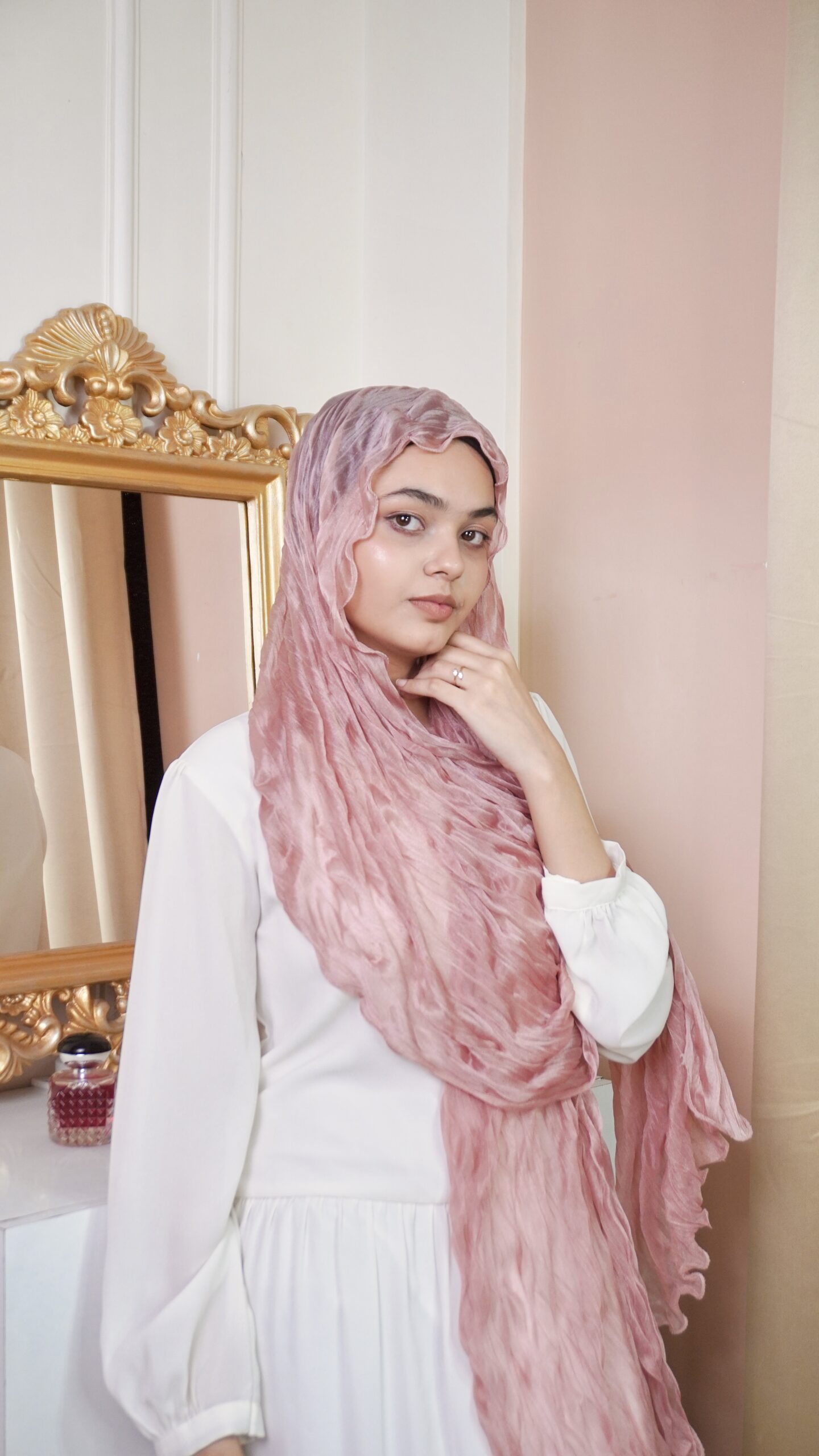 Curly Scarf – Peach