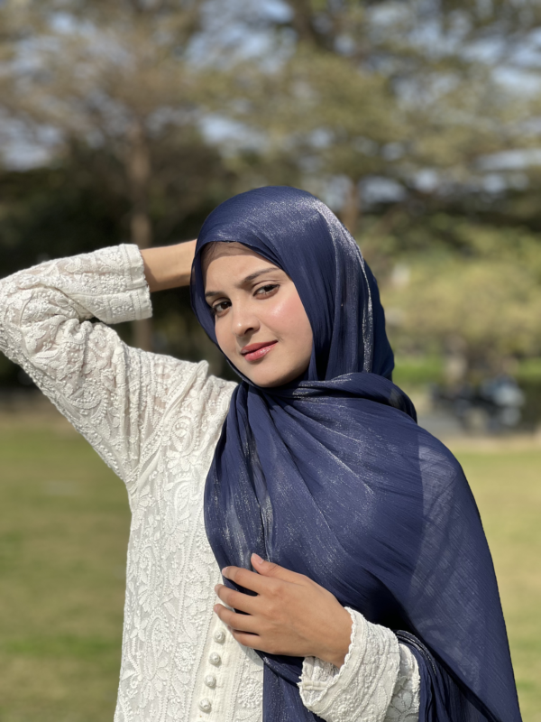 Shimmer Scarf – Midnight Blue