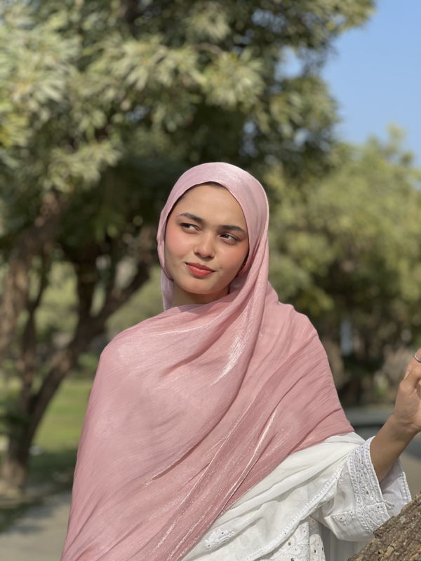 Shimmer Scarf – Blush Pink