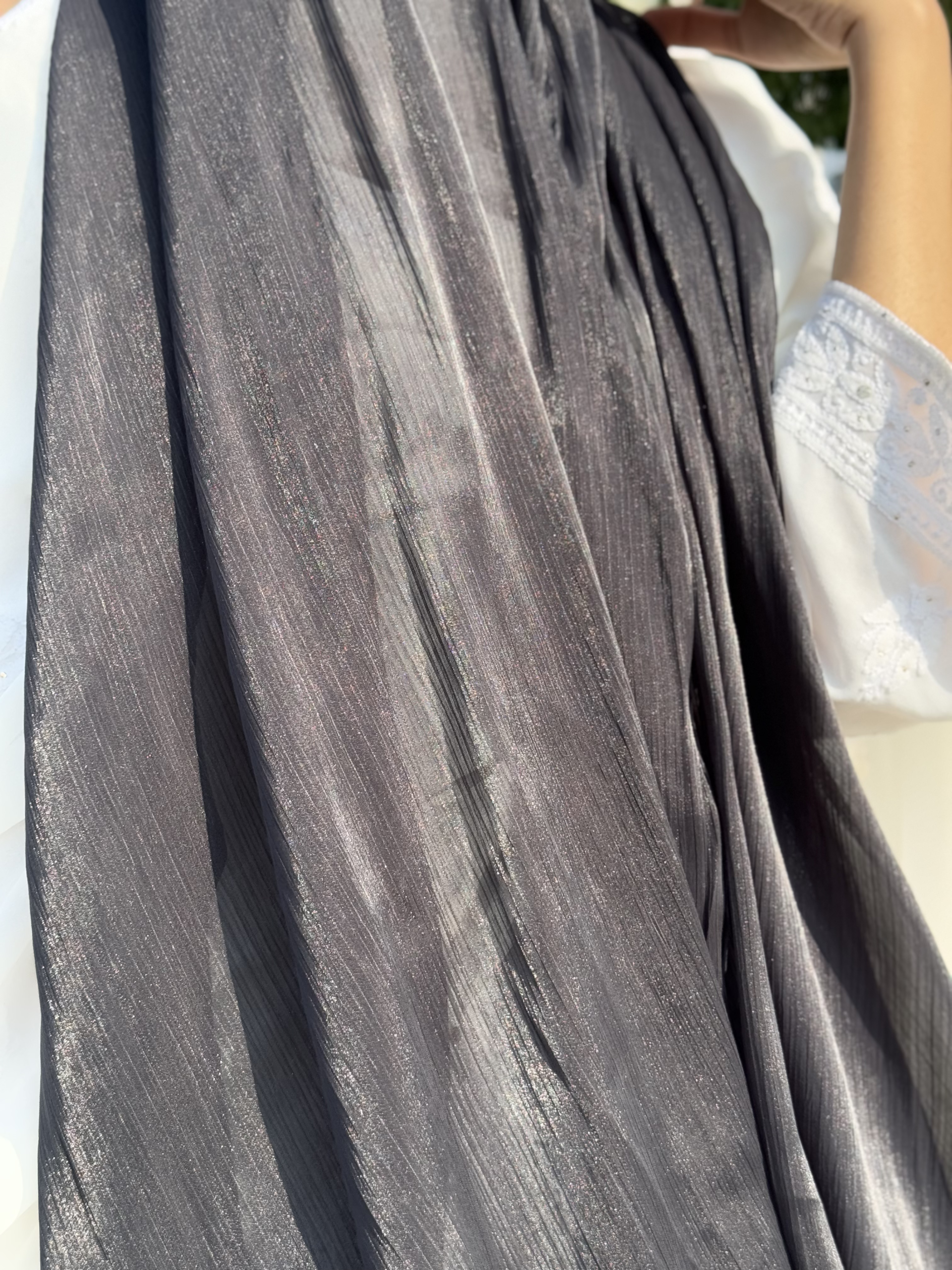 Shimmer Scarf – Classic Black - Image 4