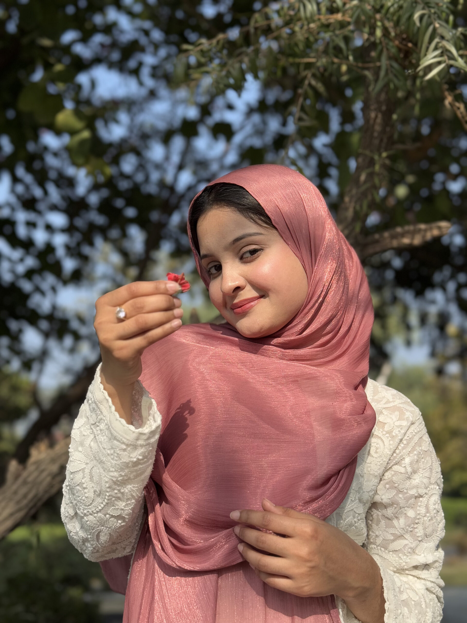Shimmer Scarf – Dusty Rose