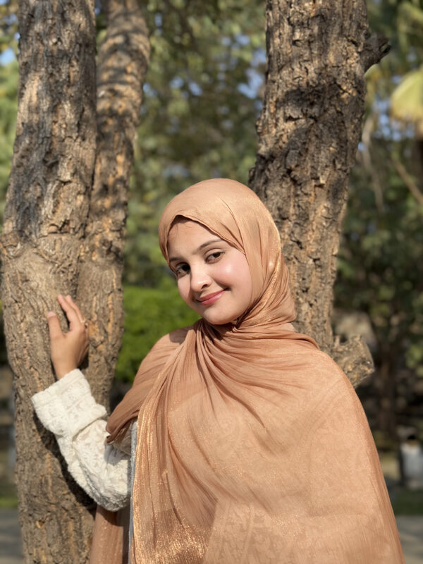 Shimmer Scarf – Golden Sand