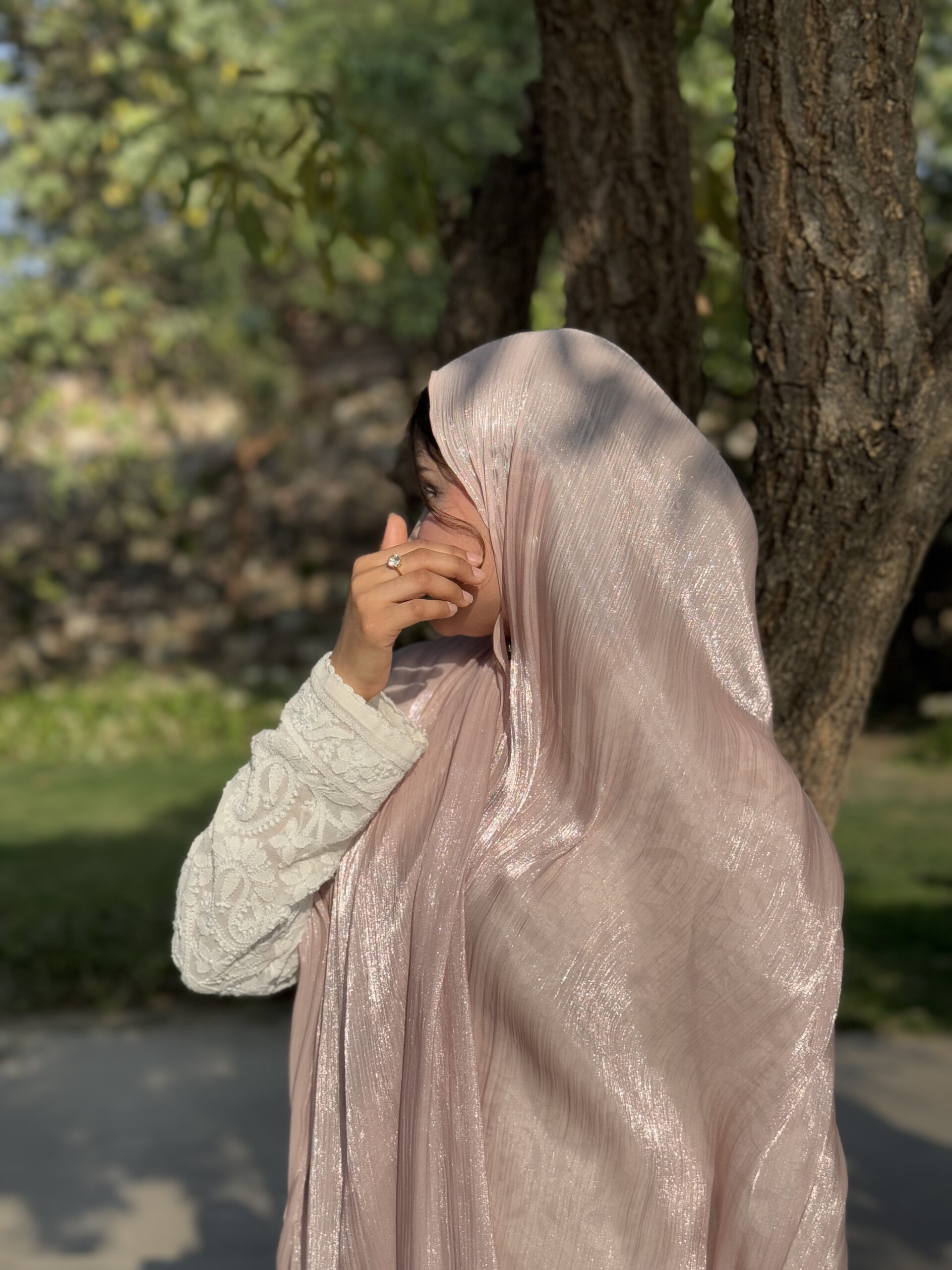 Shimmer Scarf – Blush Rose - Image 2