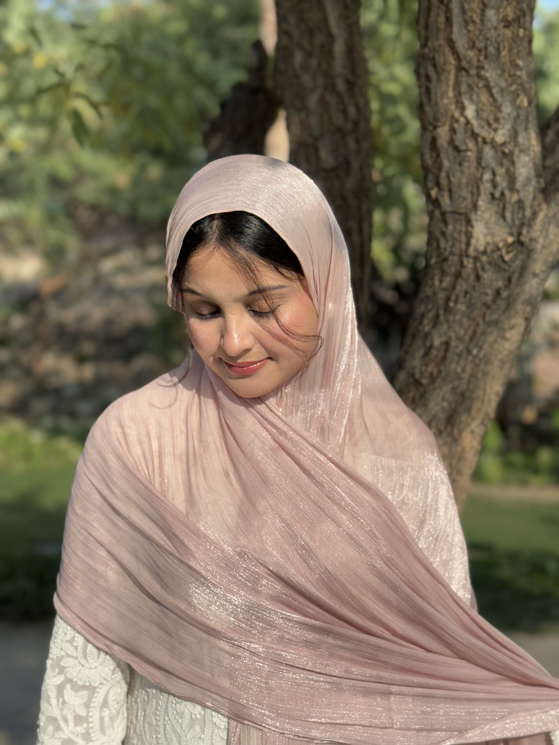 Shimmer Scarf – Blush Rose - Image 3