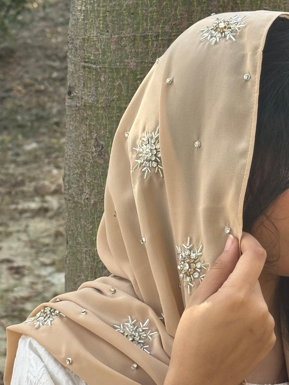 Qamar Scarf – Beige - Image 2