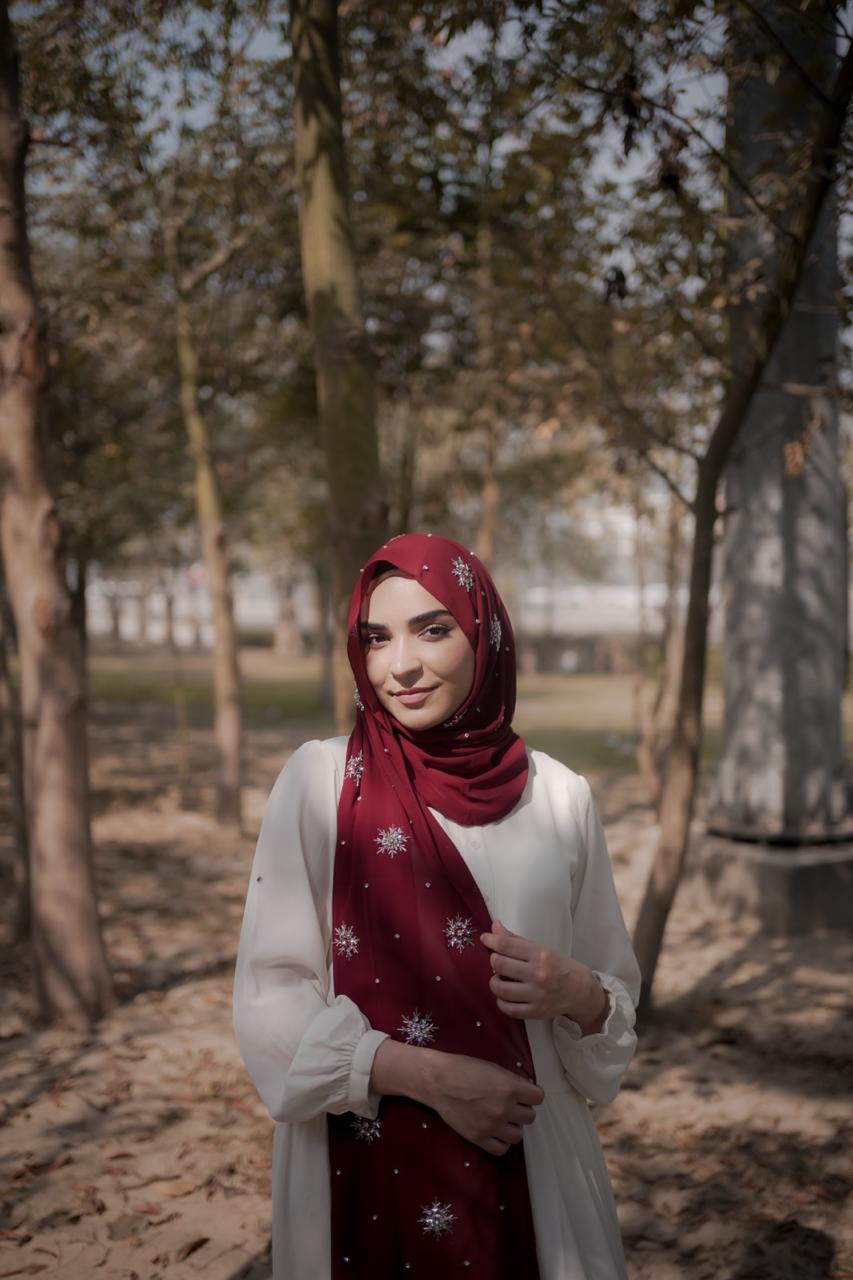 Qamar Scarf – Maroon