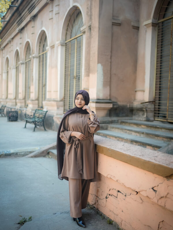 Brown co ord set for women by Sajaf