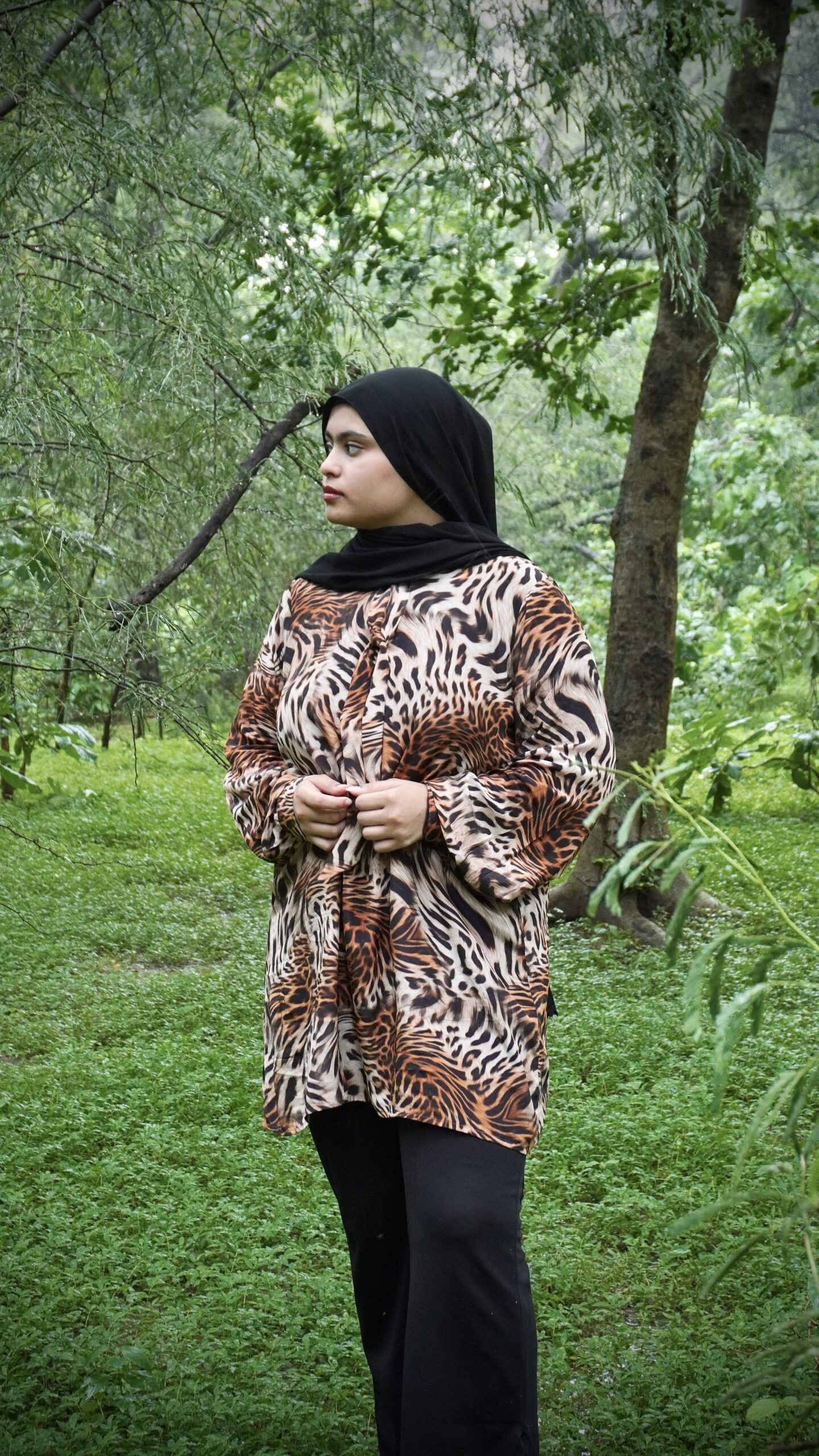 leopard print top